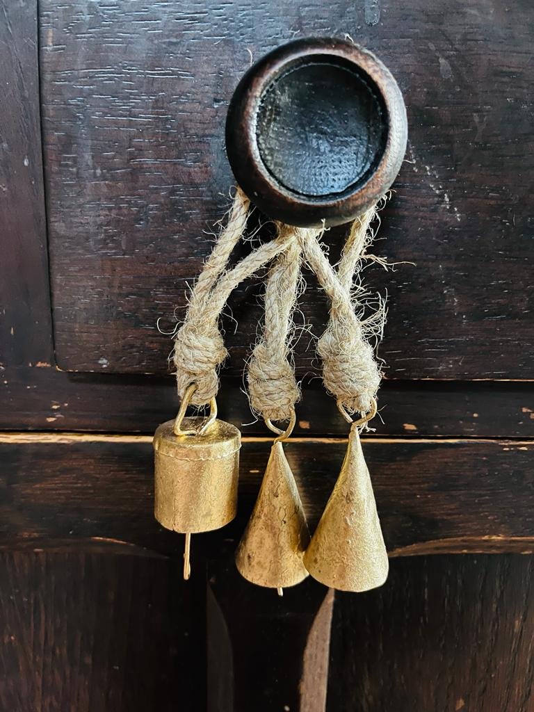 Rustic Brass Cowbell Hanging Decoration